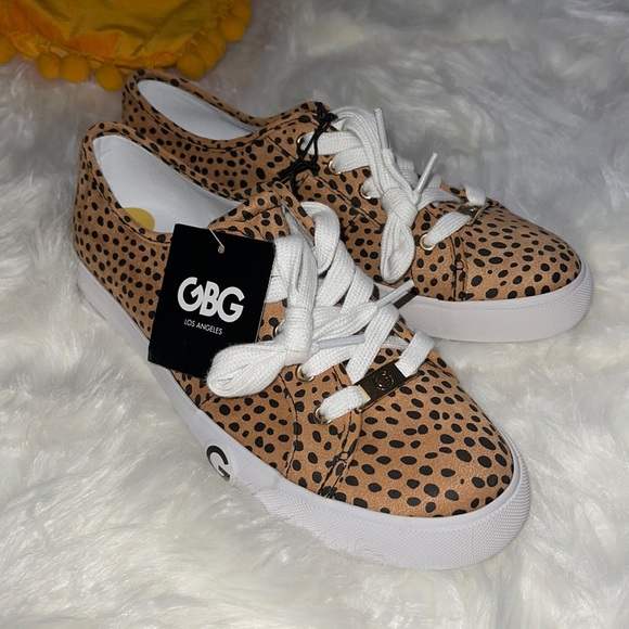 leopard print guess trainers
